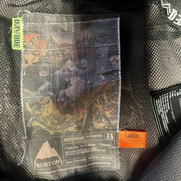 Burton Men's DRYRIDE Snowboarding Corduroy pants Size Large - Picture 2 of 6